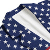 USA Blue And White Star Print Pattern Men's Blazer-grizzshop