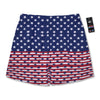 USA Blue And White Star Print Pattern Men's Running Shorts-grizzshop