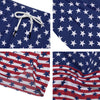 USA Blue And White Star Print Pattern Men's Running Shorts-grizzshop