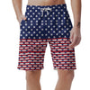 USA Blue And White Star Print Pattern Men's Shorts-grizzshop