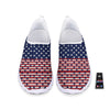 USA Blue And White Star Print Pattern Nurse Shoes-grizzshop