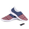 USA Blue And White Star Print Pattern Nurse Shoes-grizzshop