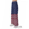 USA Blue And White Star Print Pattern Pajama Pants-grizzshop