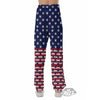 USA Blue And White Star Print Pattern Pajama Pants-grizzshop