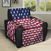 USA Blue And White Star Print Pattern Recliner Protector-grizzshop