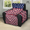 USA Blue And White Star Print Pattern Recliner Protector-grizzshop