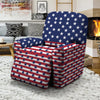 USA Blue And White Star Print Pattern Recliner Slipcover-grizzshop