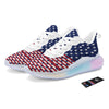 USA Blue And White Star Print Pattern Running Sneakers-grizzshop