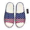 USA Blue And White Star Print Pattern Sandals-grizzshop