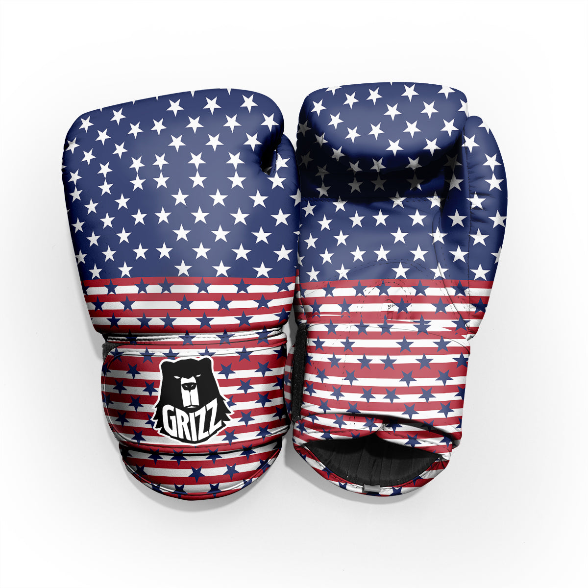 USA Blue And White Star Print Pattern Pro Boxing Glove