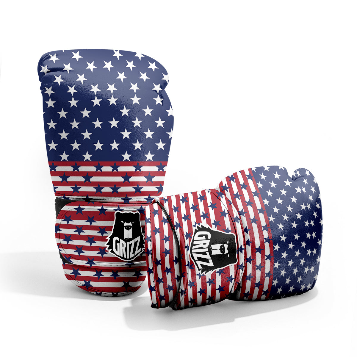 USA Blue And White Star Print Pattern Pro Boxing Glove