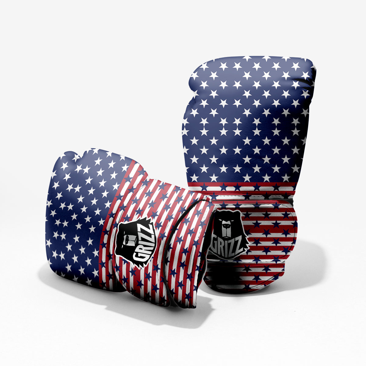 USA Blue And White Star Print Pattern Pro Boxing Glove