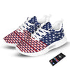 USA Blue And White Star Print Pattern Tennis Shoes-grizzshop