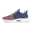 USA Blue And White Star Print Pattern Tennis Shoes-grizzshop