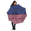 USA Blue And White Star Print Pattern Umbrella-grizzshop