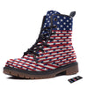 USA Blue And White Star Print Pattern Work Boots-grizzshop