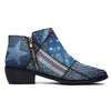 USA Denim Patchwork 4th of July Print Ankle Boots-grizzshop