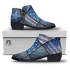 USA Denim Patchwork 4th of July Print Ankle Boots-grizzshop