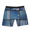 USA Denim Patchwork 4th of July Print Boxer Briefs-grizzshop