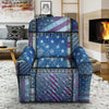 USA Denim Patchwork 4th of July Print Recliner Slipcover-grizzshop