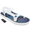 USA Denim Patchwork 4th of July Print White Open Toe Sandals-grizzshop