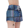 USA Denim Patchwork 4th of July Print Women's Shorts-grizzshop