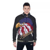 USA Eagle Patriotic Print Baseball Jacket-grizzshop