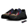 USA Eagle Patriotic Print Black Chunky Shoes-grizzshop