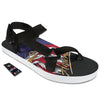 USA Eagle Patriotic Print Black Open Toe Sandals-grizzshop