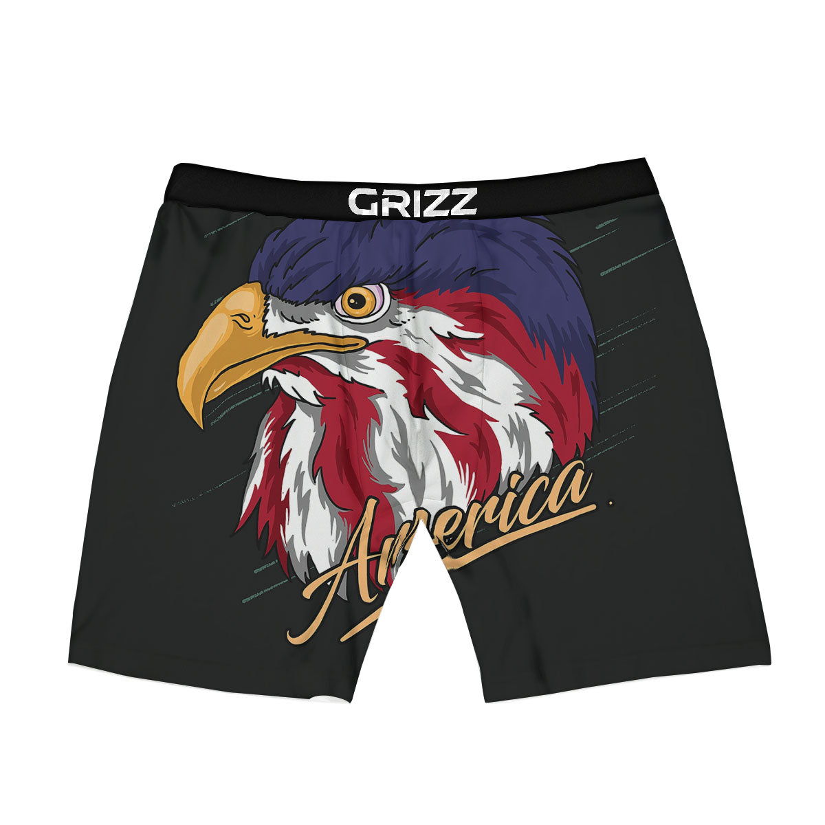 USA Eagle Patriotic Print Boxer Briefs-grizzshop