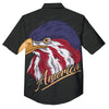 USA Eagle Patriotic Print Button Up Shirt-grizzshop