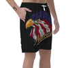 USA Eagle Patriotic Print Men's Shorts-grizzshop