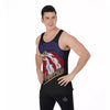 USA Eagle Patriotic Print Men's Tank Top-grizzshop