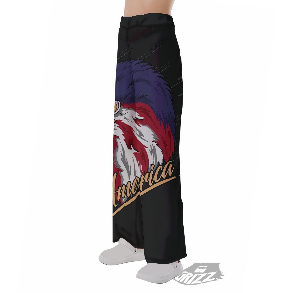 USA Eagle Patriotic Print Pajama Pants-grizzshop