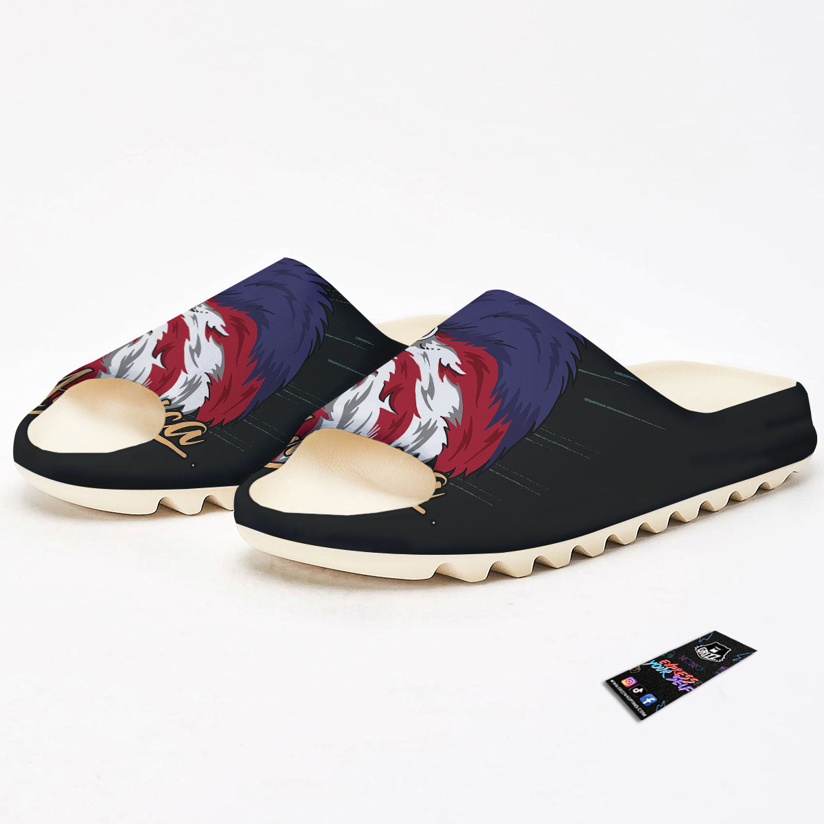 USA Eagle Patriotic Print Sandals-grizzshop