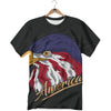 USA Eagle Patriotic Print T-Shirt-grizzshop