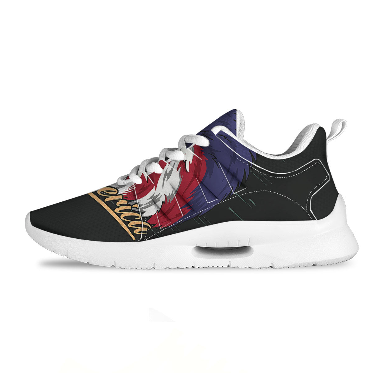 USA Eagle Patriotic Print Tennis Shoes-grizzshop