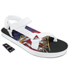 USA Eagle Patriotic Print White Open Toe Sandals-grizzshop