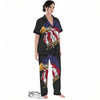 USA Eagle Patriotic Print Women's Pajamas Set-grizzshop