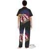 USA Eagle Patriotic Print Women's Pajamas Set-grizzshop