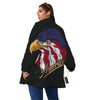 USA Eagle Patriotic Print Women's Sherpa Jacket-grizzshop