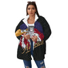 USA Eagle Patriotic Print Women's Sherpa Jacket-grizzshop