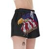 USA Eagle Patriotic Print Women's Shorts-grizzshop