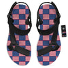 USA Flag 4th of July Print Pattern Black Open Toe Sandals-grizzshop