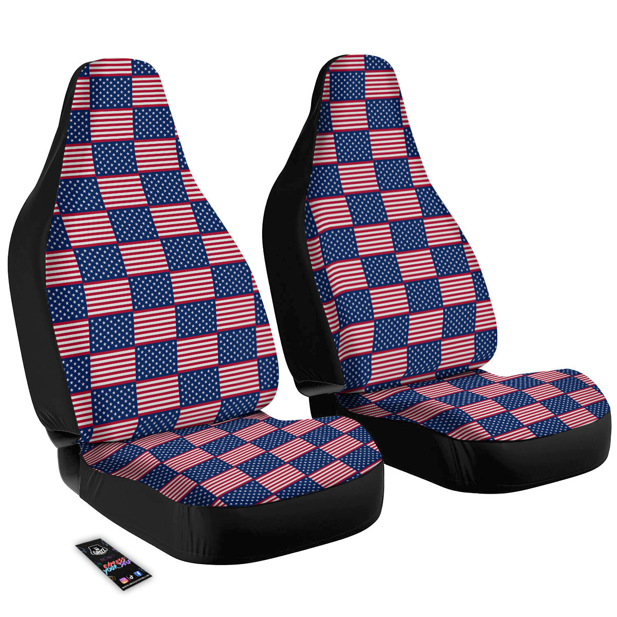 USA Flag 4th of July Print Pattern Car Seat Covers-grizzshop