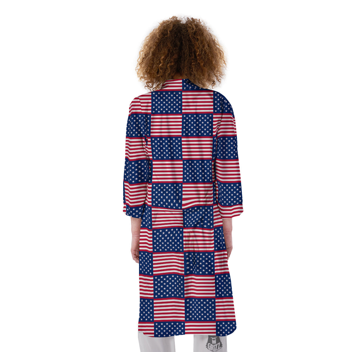 USA Flag 4th of July Print Pattern Kimono-grizzshop