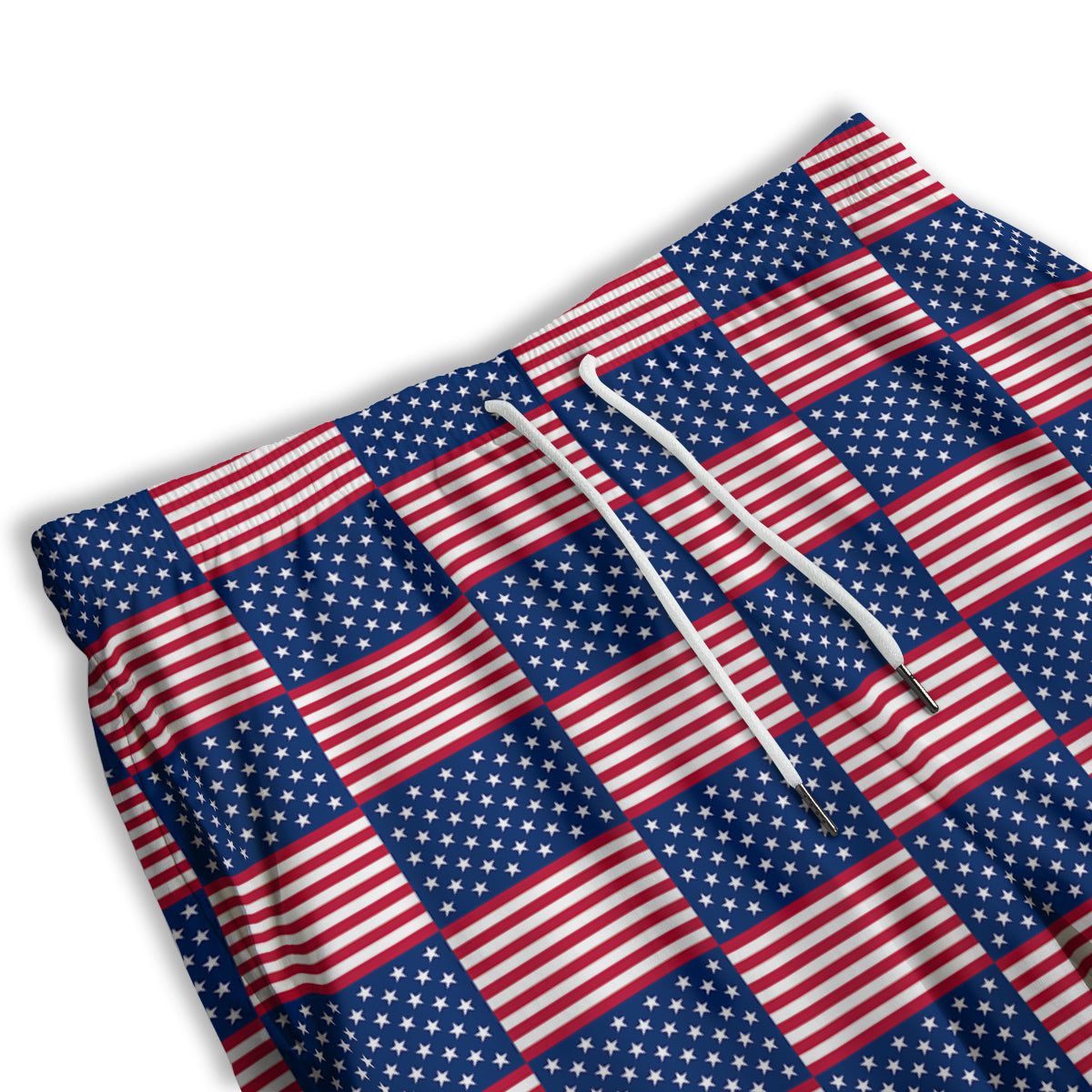 USA Flag 4th of July Print Pattern Men's Athletic Shorts
