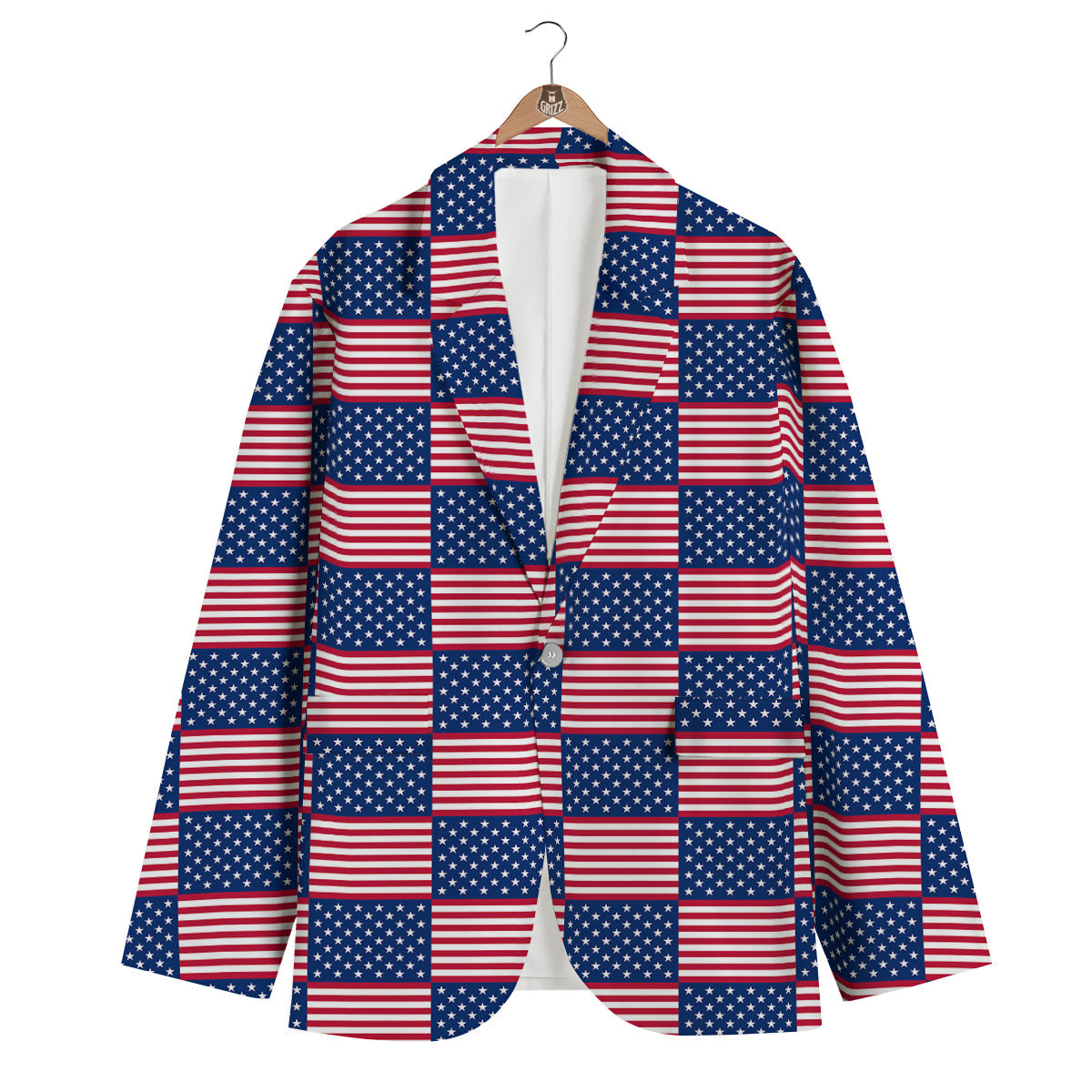 USA Flag 4th of July Print Pattern Men's Blazer-grizzshop