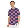 USA Flag 4th of July Print Pattern Men's Golf Shirts-grizzshop