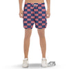 USA Flag 4th of July Print Pattern Men's Gym Shorts-grizzshop